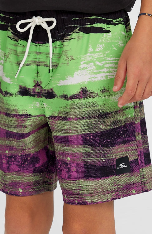 O'Neill Cali Gradient 14" Swimshorts - Black Melted Stripe Boys