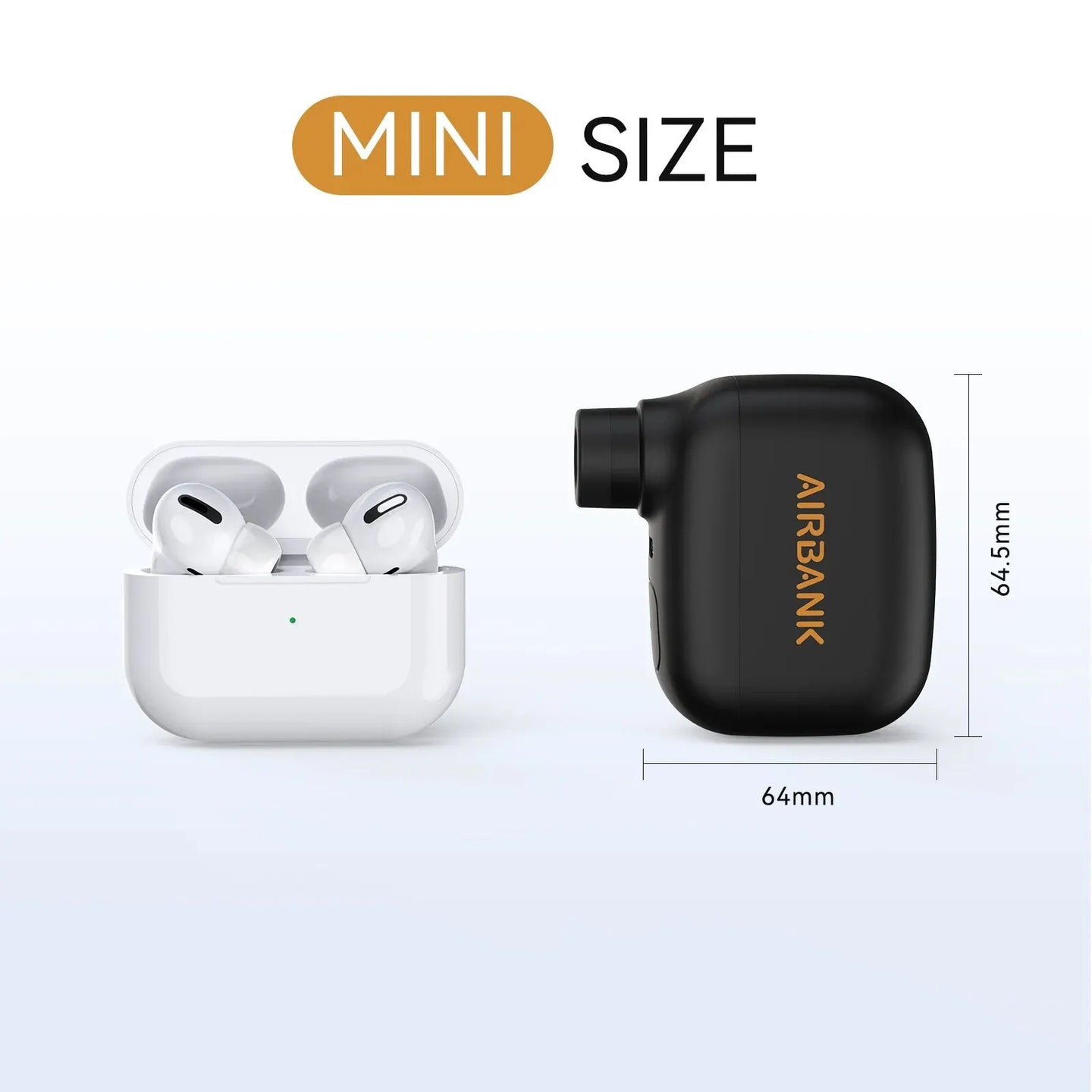 Mini Rechargeable Bike Pump – 100 PSI, USB-C